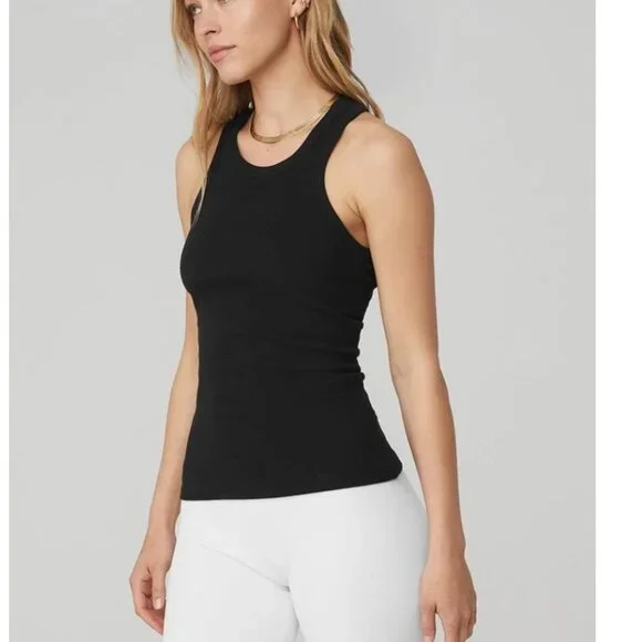 Alo Yoga Ribbed Aspire Full Length Tank - Size Small - Black - Picture 4 of 8